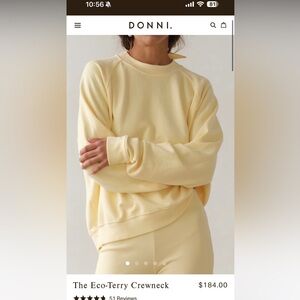 DONNI. Eco Terry Sweatshirt, S